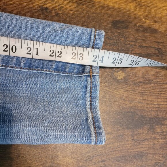 American Eagle Jeans 8 R Hi Rise Jegging Crop Medium Light Wash Stretch Denim - Picture 9 of 10